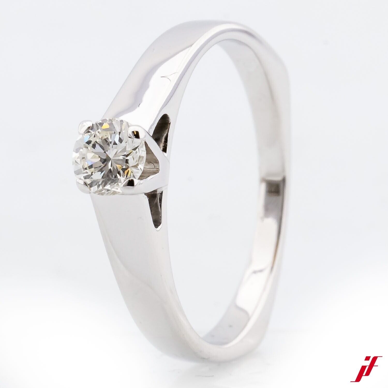 Solitärring Damenring 585/14K Weißgold 1 Diamant 0,32ct - Wert 1.900€