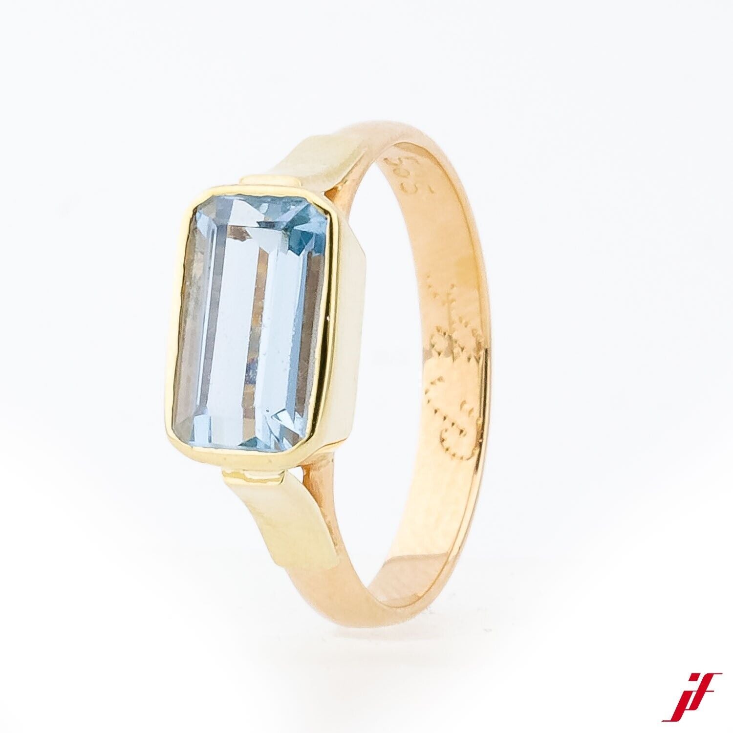 Ring 585/14K Gelbgold 1 Aquamarin 1,00ct - Wert 1900€