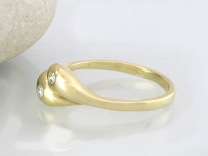 Ring Diamantring 585/14K Gelbgold Diamanten Brillanten Größe 54