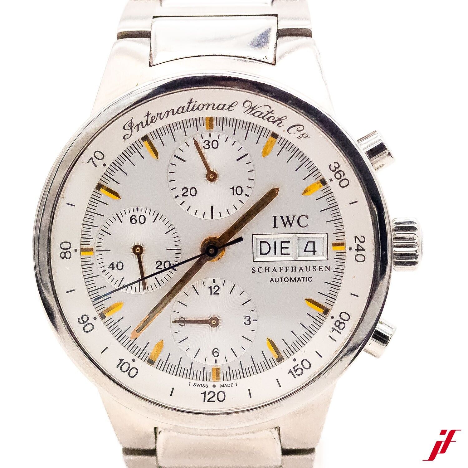 IWC GST Chronograph 40mm Ref.IW3707 Automatik Croco Stahl