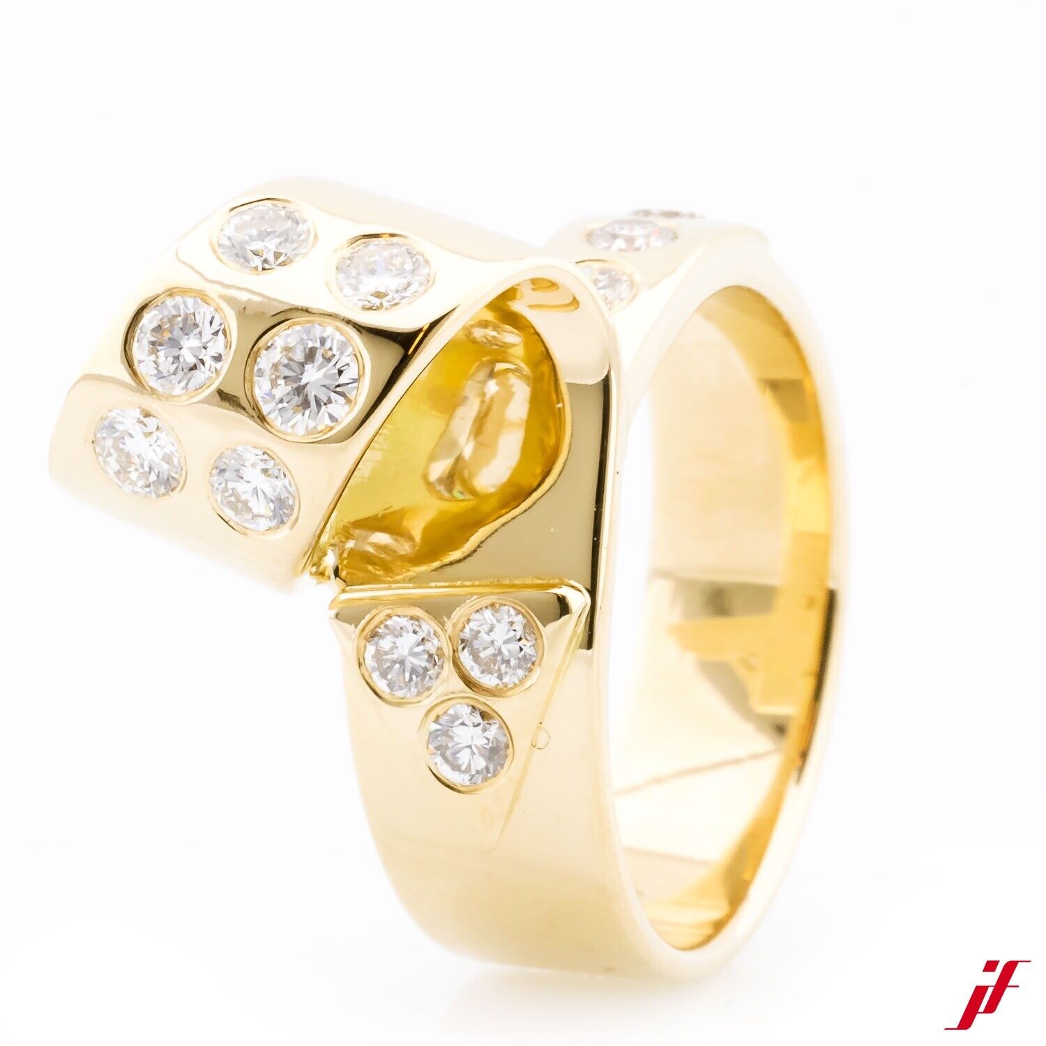 Ring 585/14K Gelbgold 10 Brillanten 0,70ct - Wert 2.600€