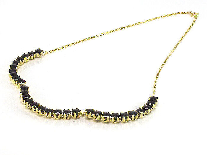 COLLIER  - 8K/333 Gelbgold - 30 Granatsteine ca. 6 ct - 13,2 g - Länge ca. 42 cm