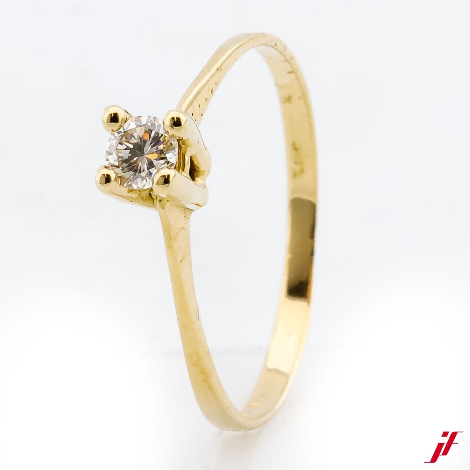 Solitärring 14K/585 Gelbgold 0,15ct Brillant - Wert 650€