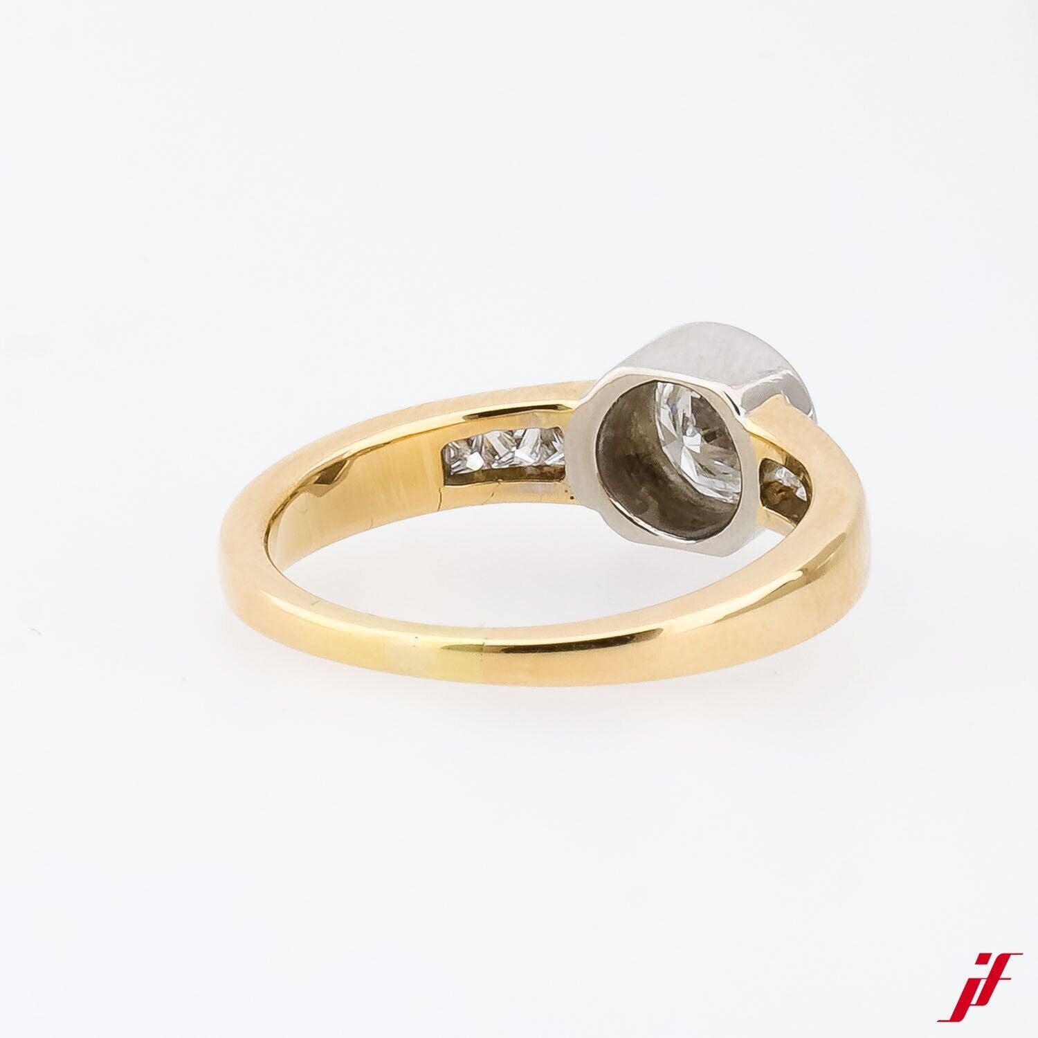 Ring 18K Gold 950 Platin Diamanten 1,15ct - Wert 10000€