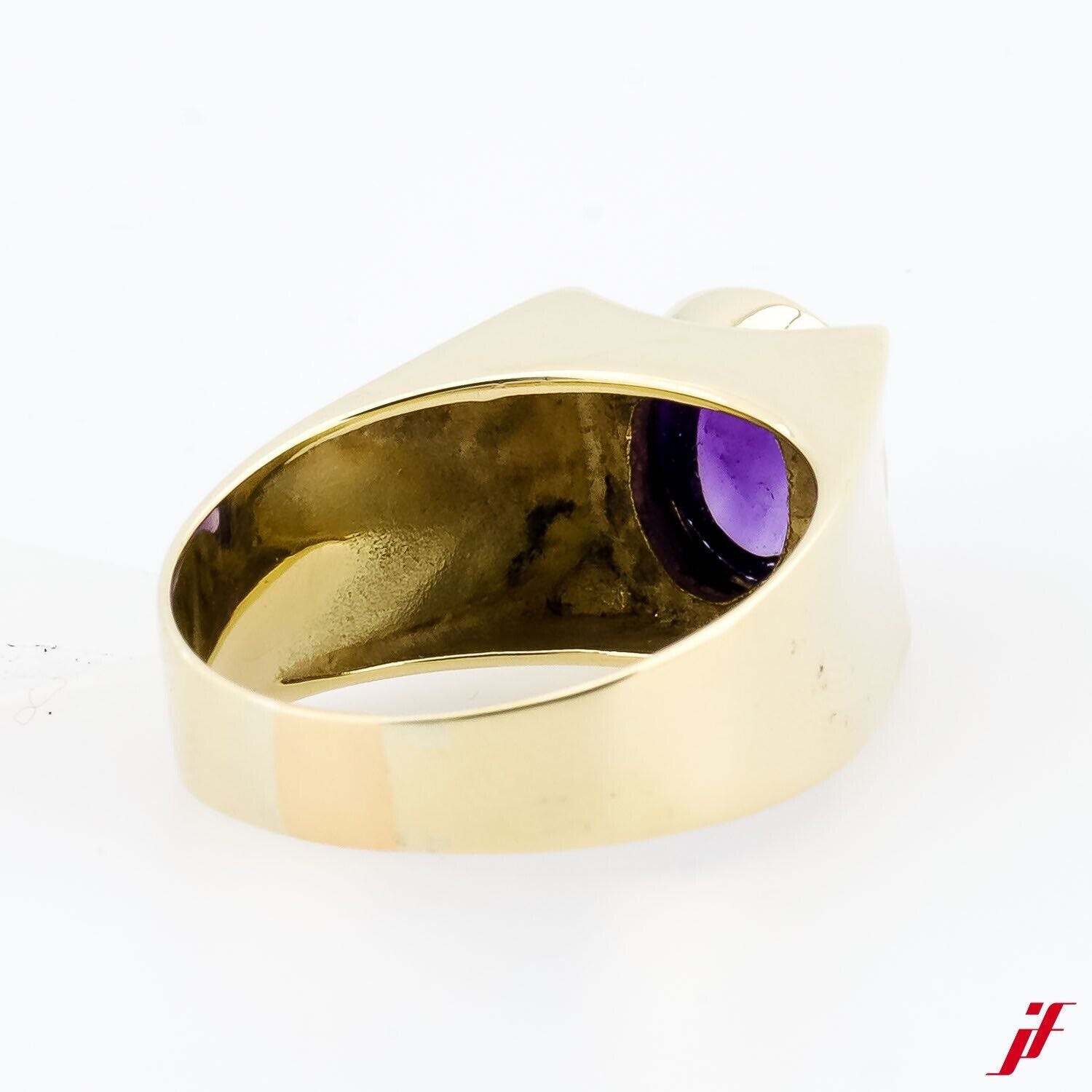 Ring Bandring 585/14K Gelbgold 1 Amethyst ca. 1,30 ct - Wert 1000€