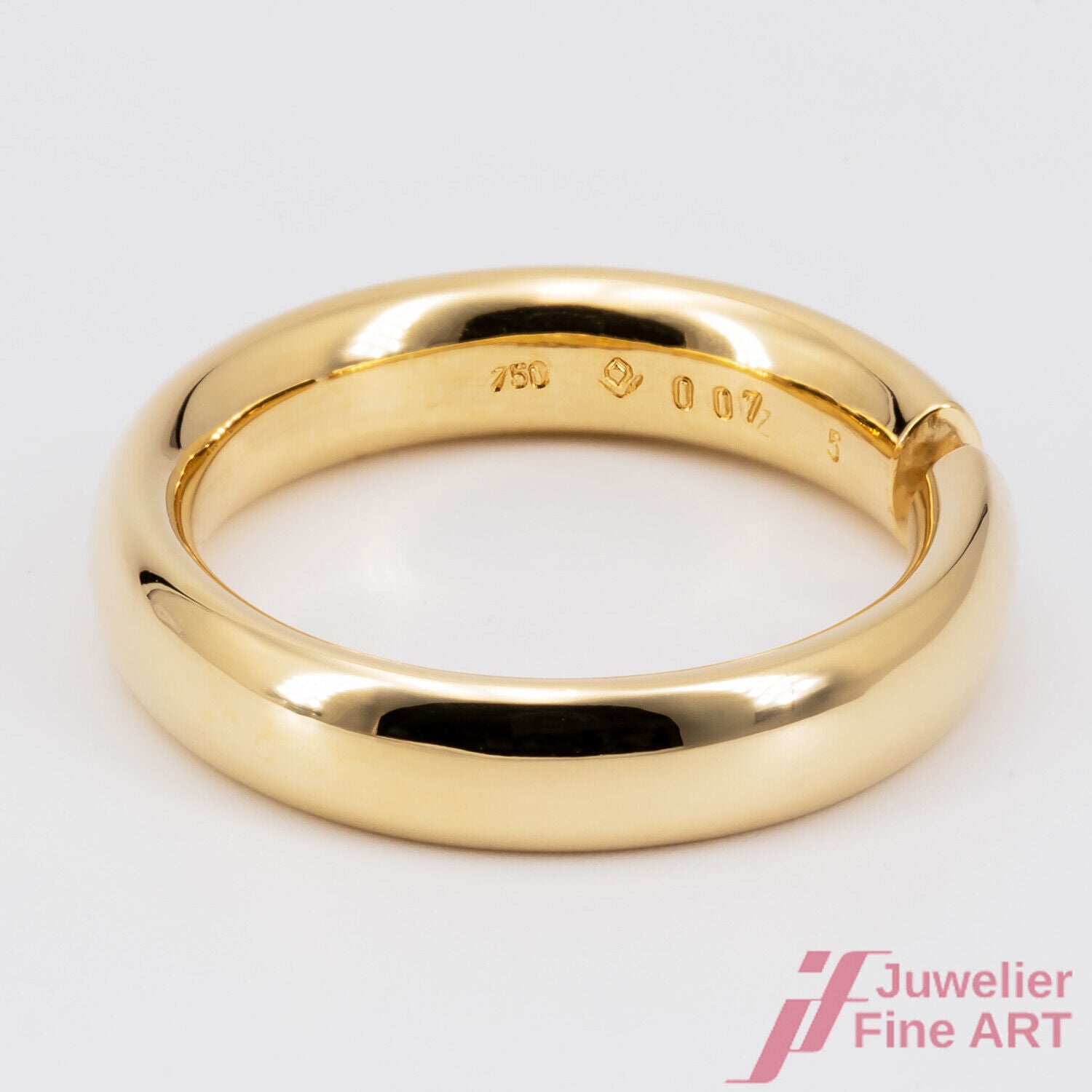 Ring Spannring Bunz 750/18K Gelbgold Größe 49 Diamant Brillant