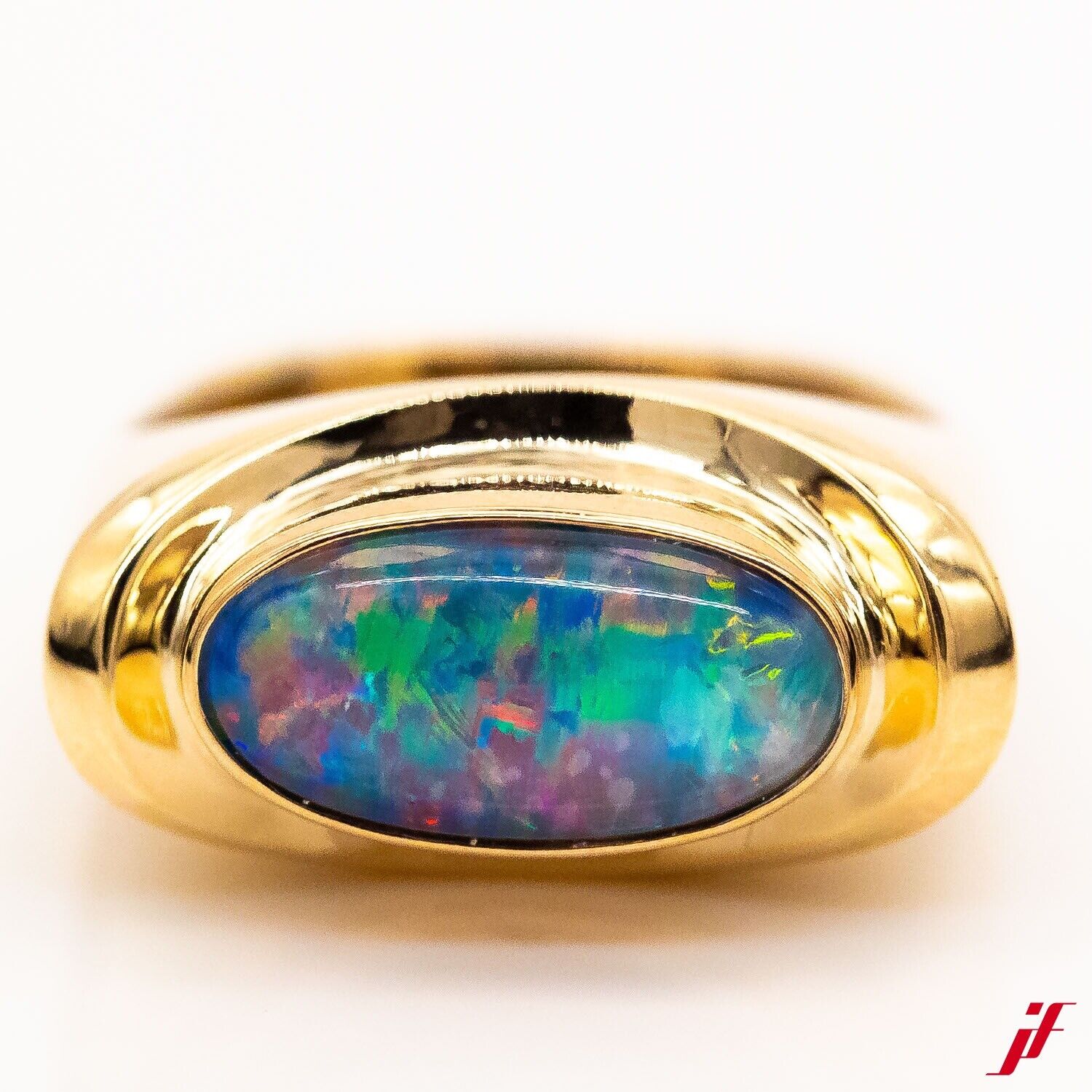 Ring 585/14K Gelbgold 1 Opal Gr.64  - Wert 4.000€