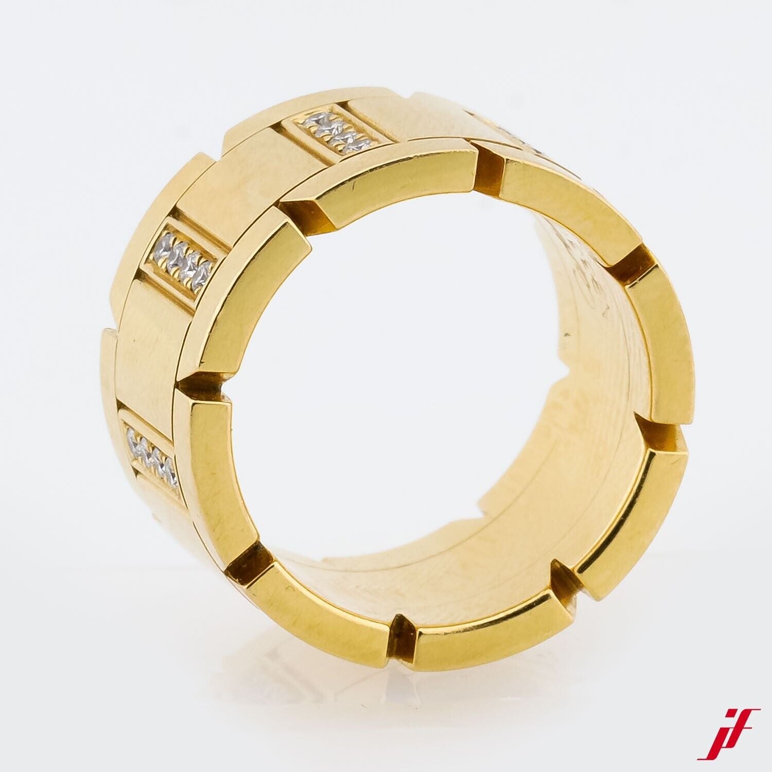 Cartier Tank Francaise Ring 18K Gelbgold 0,32ct Diamanten Größe 51