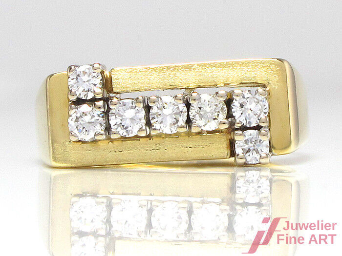 Ring 585/14K Gelbgold Diamanten Brillanten Größe 52