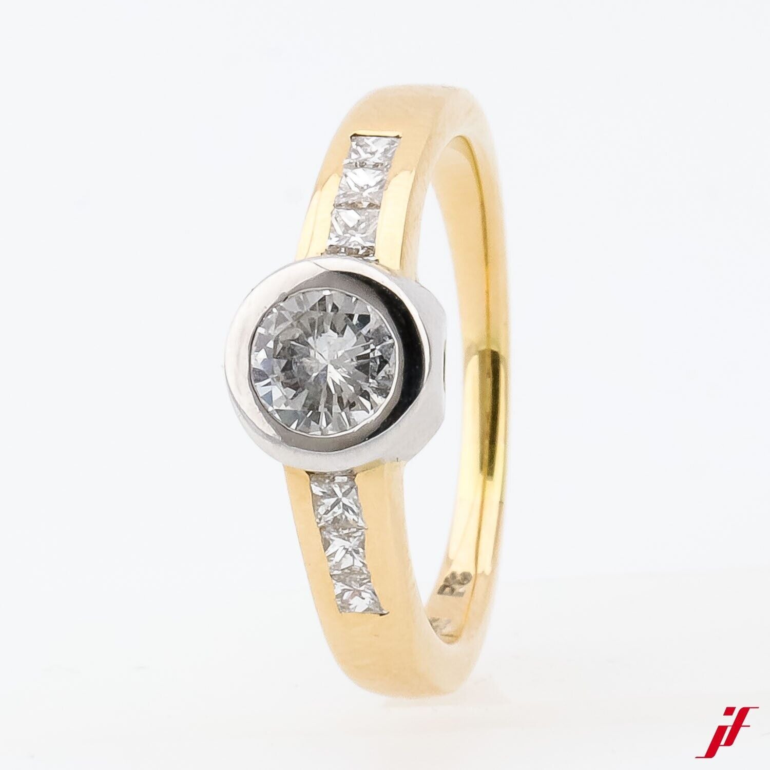 Ring 18K Gold 950 Platin Diamanten 1,15ct - Wert 10000€