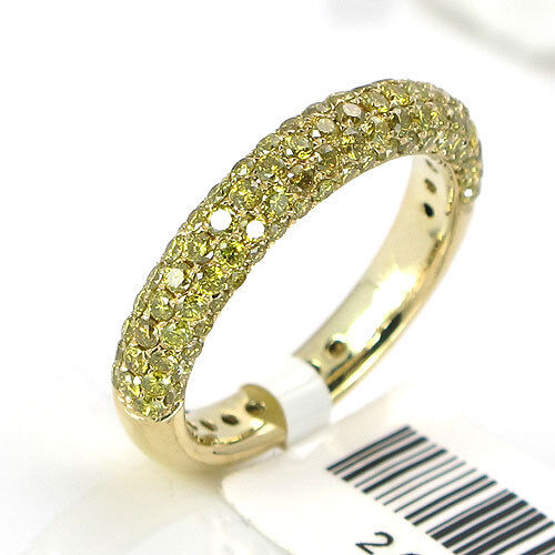 Ring Paveering 750/18K Gelbgold gelbe Diamanten Brillanten Größe 56