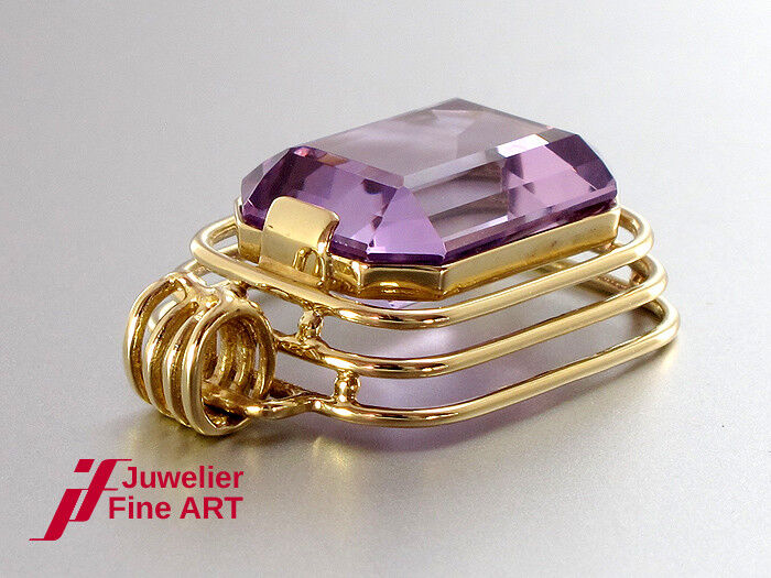 Anhänger mit 1 Amethyst 13,0 x 18,3 mm - 8K/333 Gelbgold - 6,6 g