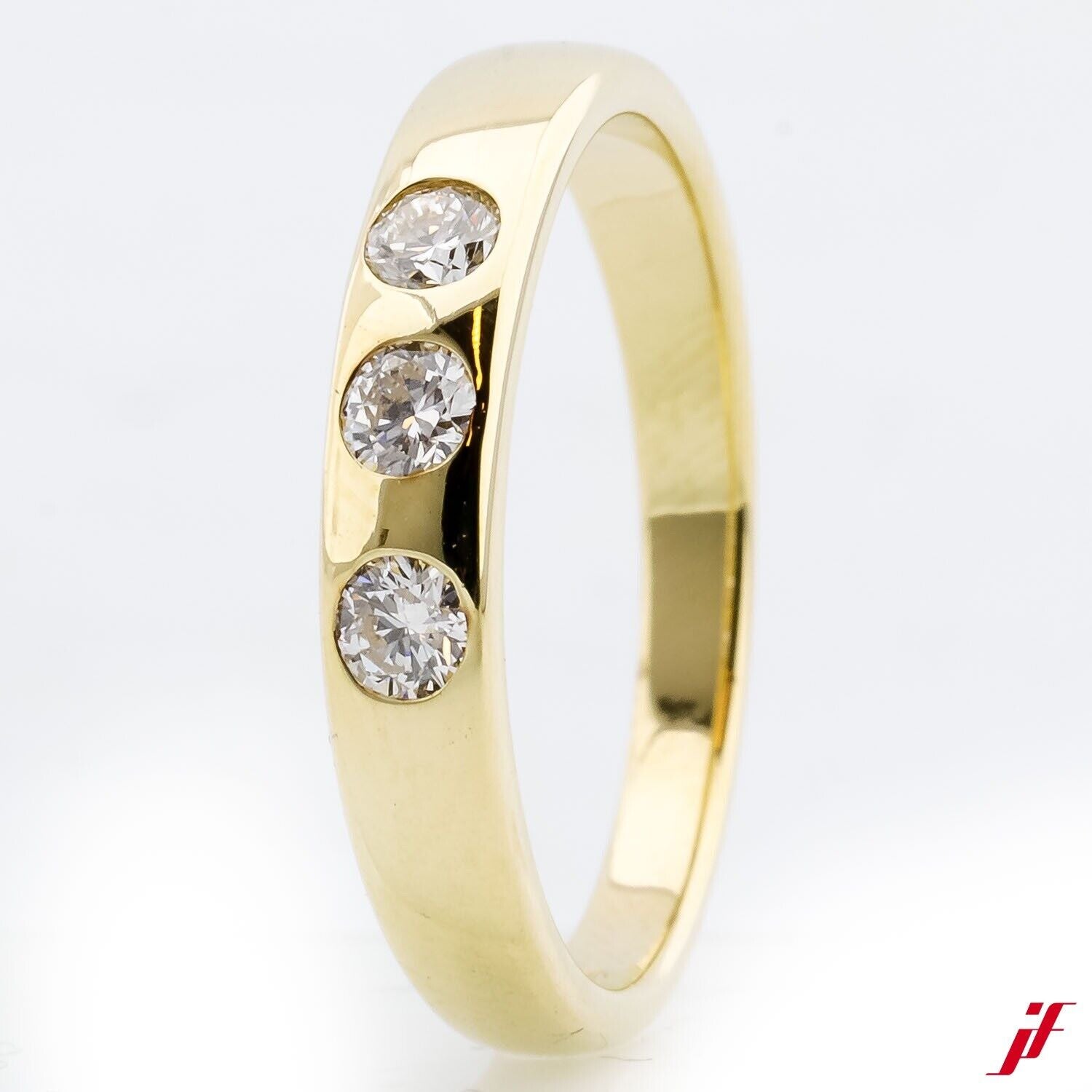 Ring 14K/585 Gelbgold 3 Brillanten ca .0,24ct - Wert 1200€