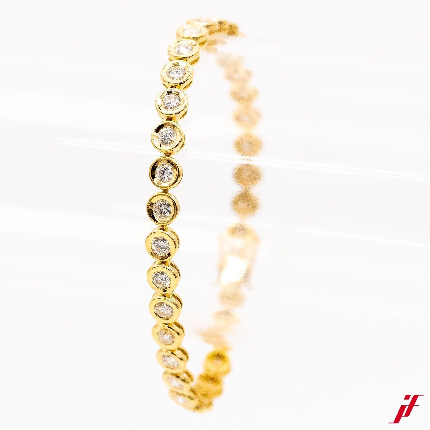 Tennisarmband Armband 750K Gelbgold, Diamanten ca 3,78 ct  - Wert 15.000 €