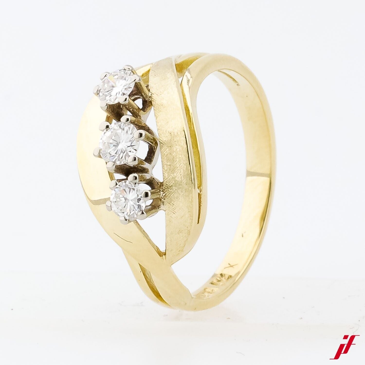 Ring 585/14K Gelbgold Weißgold Diamanten Brillanten 0,35ct - Wert 1700€