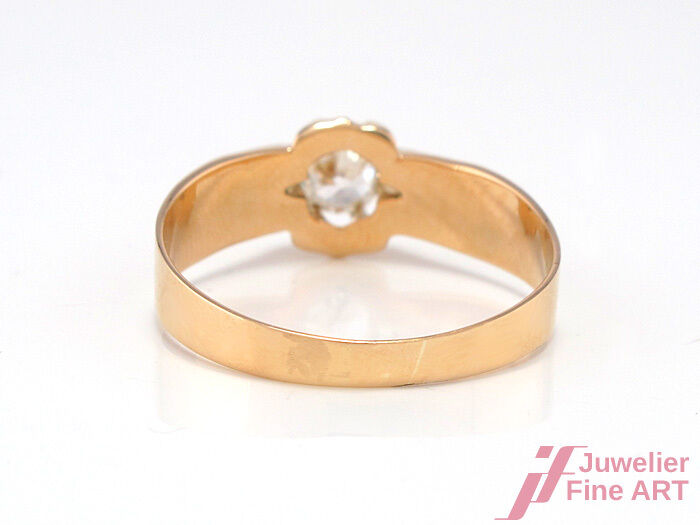 Solitärring mit Diamant ca. 0,43 ct - 585/14K Roségold - 2,8 g - Gr.60