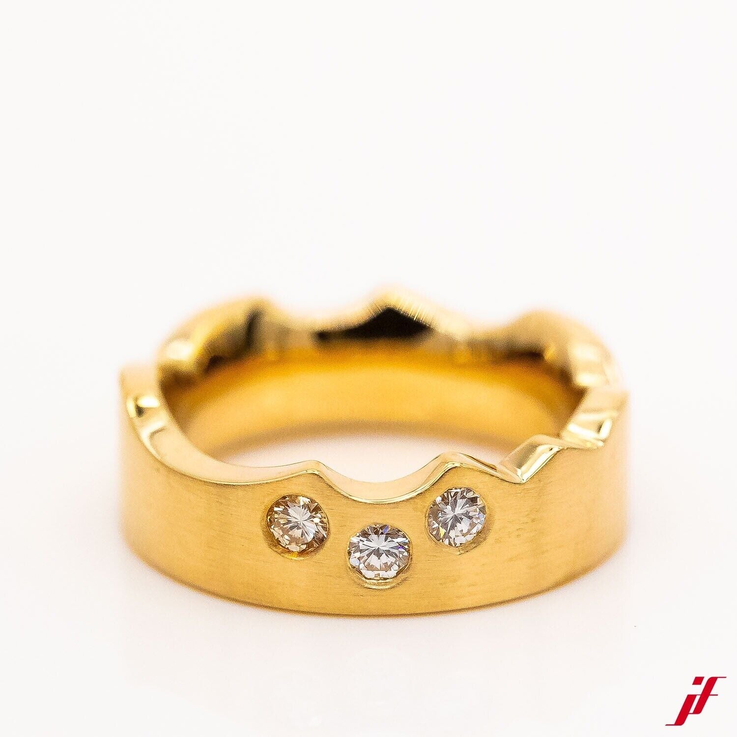 Ring 18K/750 Gelbgold 3 Diamanten 0,21ct TW/VS Gr.55 - Wert 3.800€