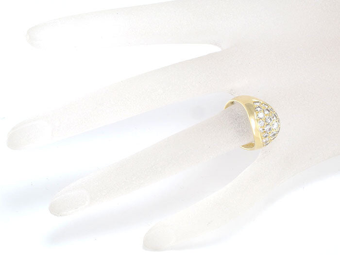 Schöner Ring 585/14K Gelbgold - 25 Brillanten ges.ca. 1,5 ct W-SI - 6,6 g