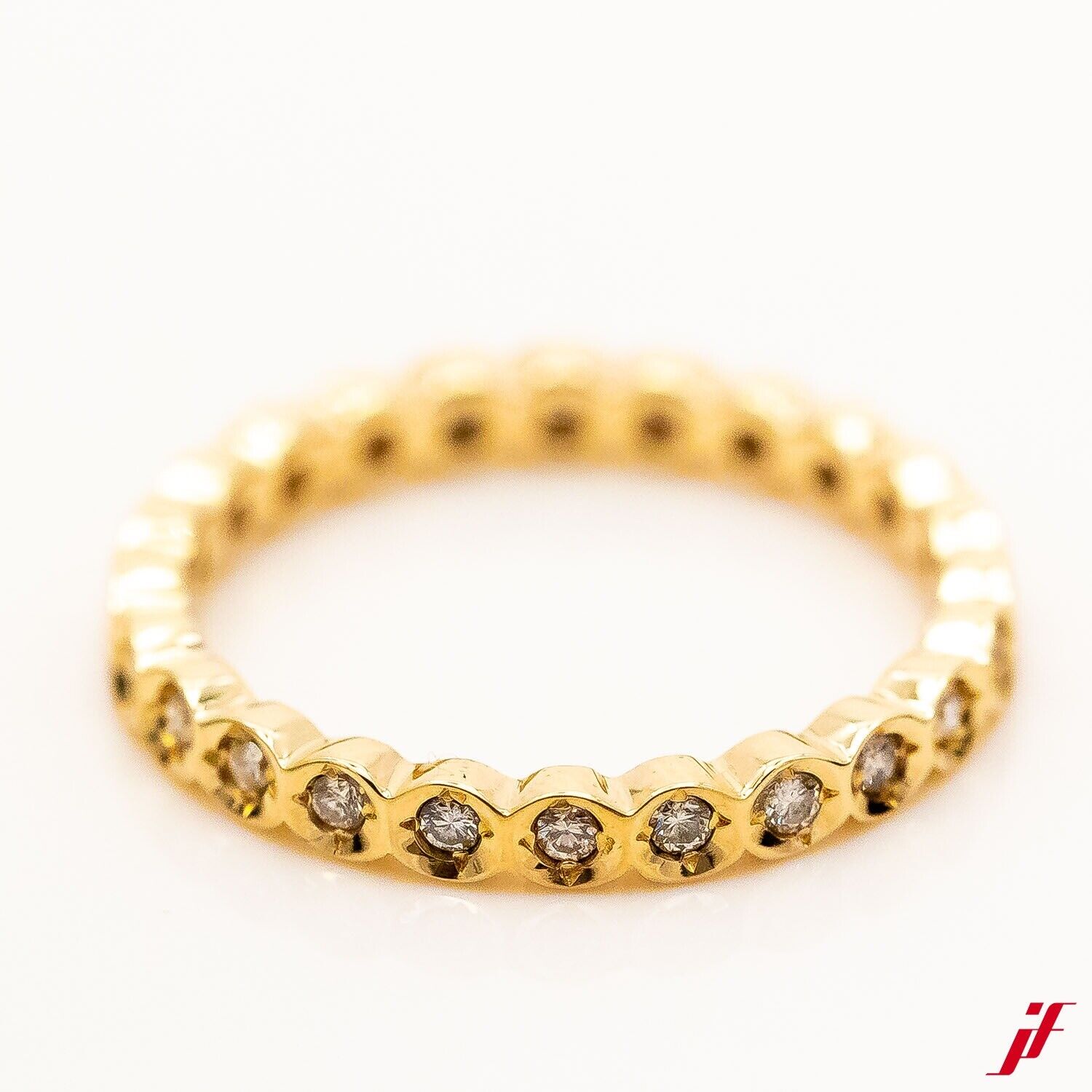 Memoire Ring 750/18K Gelbgold Diamanten zus. 0,25ct H/SI Gr.55 - Wert 1.400€