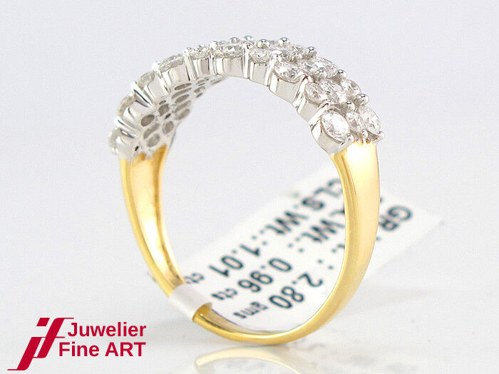 RING 18K Gold - Brillanten 0,96 ct TW/VVS - 2,80 g - Gr. 54