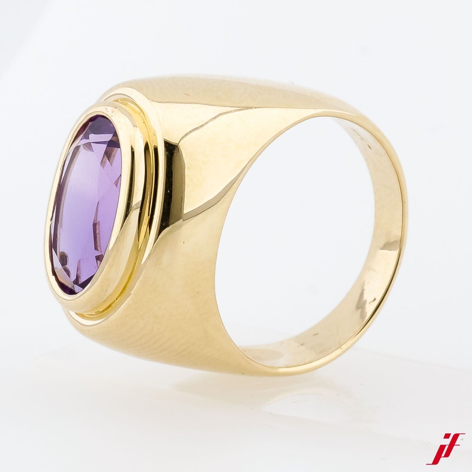 Ring 585/14K Gelbgold 1 Amethyst 8ct - Wert 1.900€