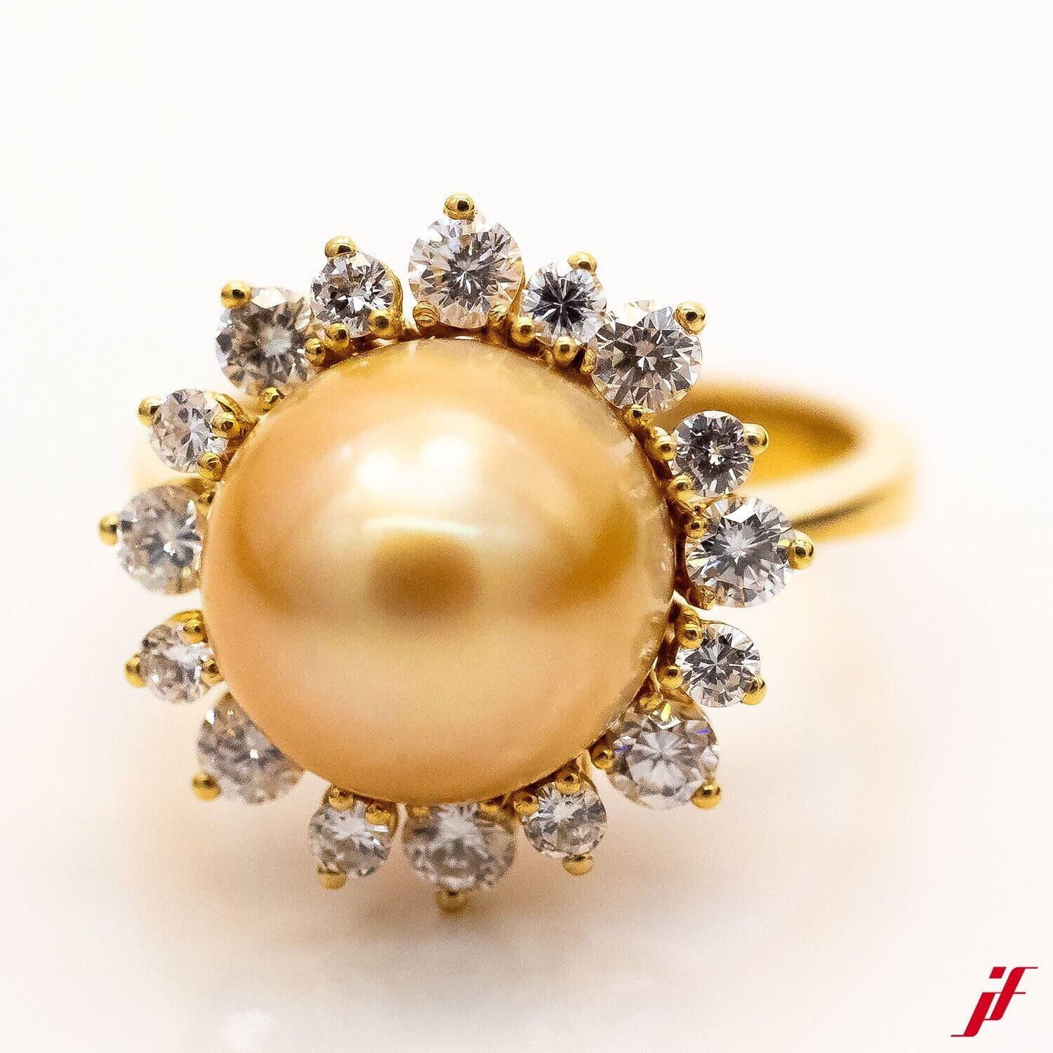 Ring 750/18K Gelbgold Brillant 0,56ct TW/VS Gr.55 Akoya-Perle - Wert 6.000€