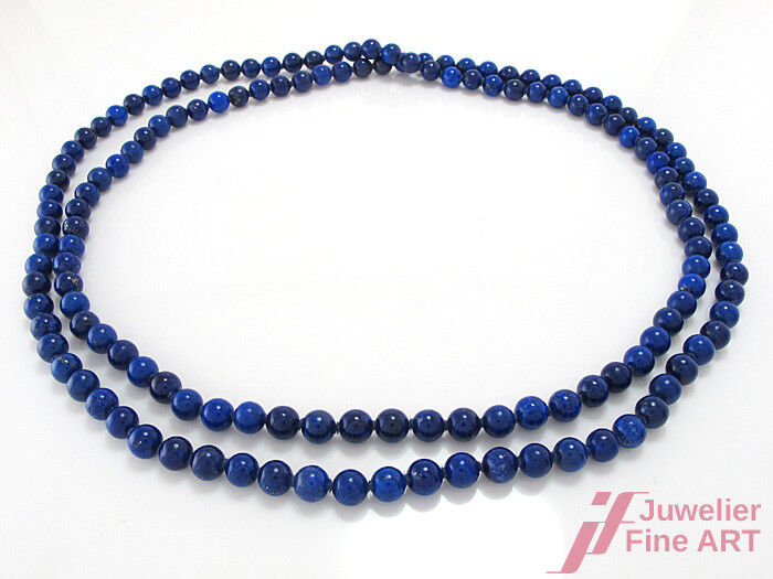 Lapislazuli Kette  endlos - Ø 6 mm - ca. 90 cm - 43,6 g