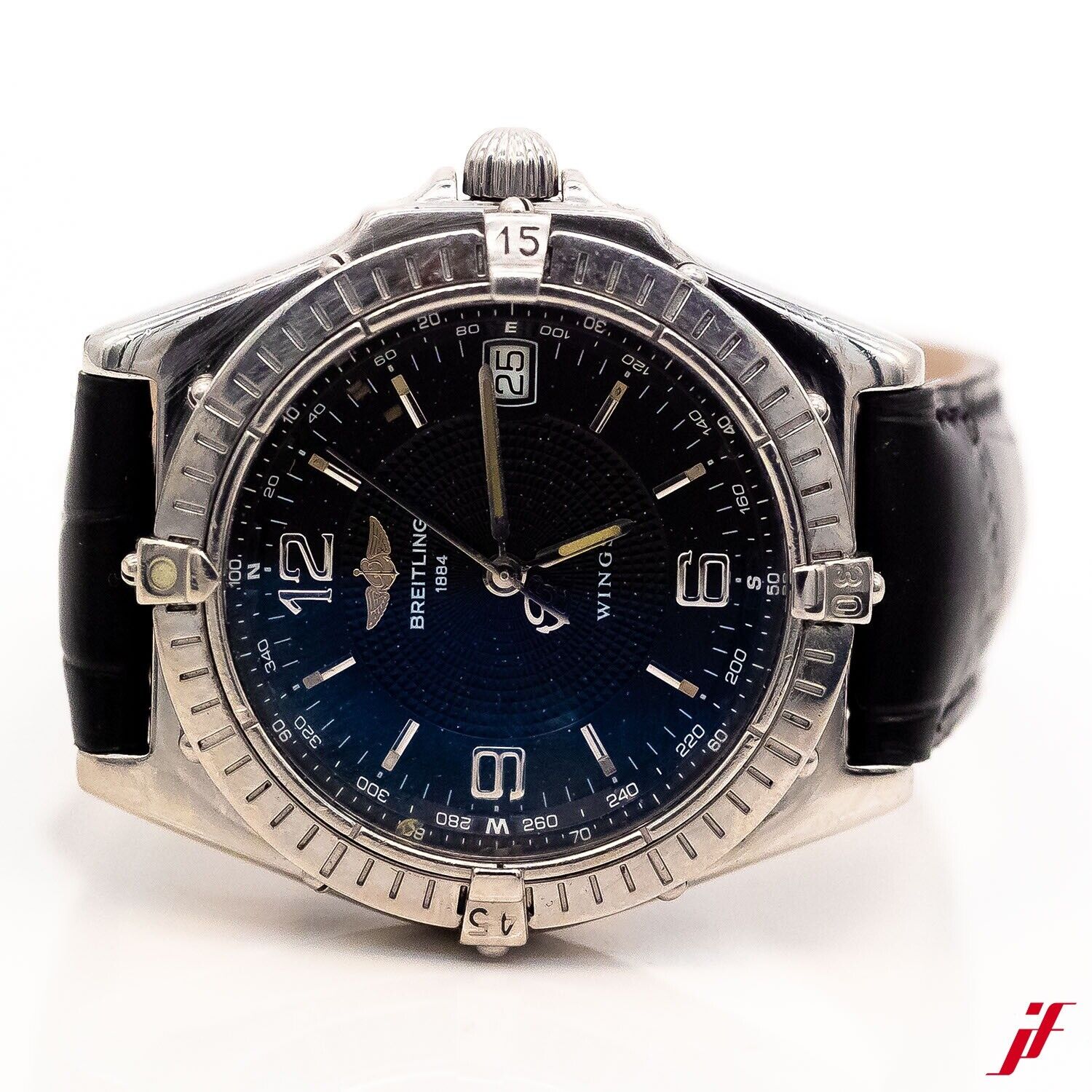 Breitling Wings 38mm Ref.A10050 Edelstahl Leder Automatik Saphir