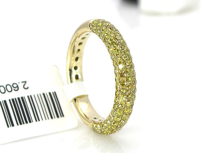 Ring Paveering 750/18K Gelbgold gelbe Diamanten Brillanten Größe 56