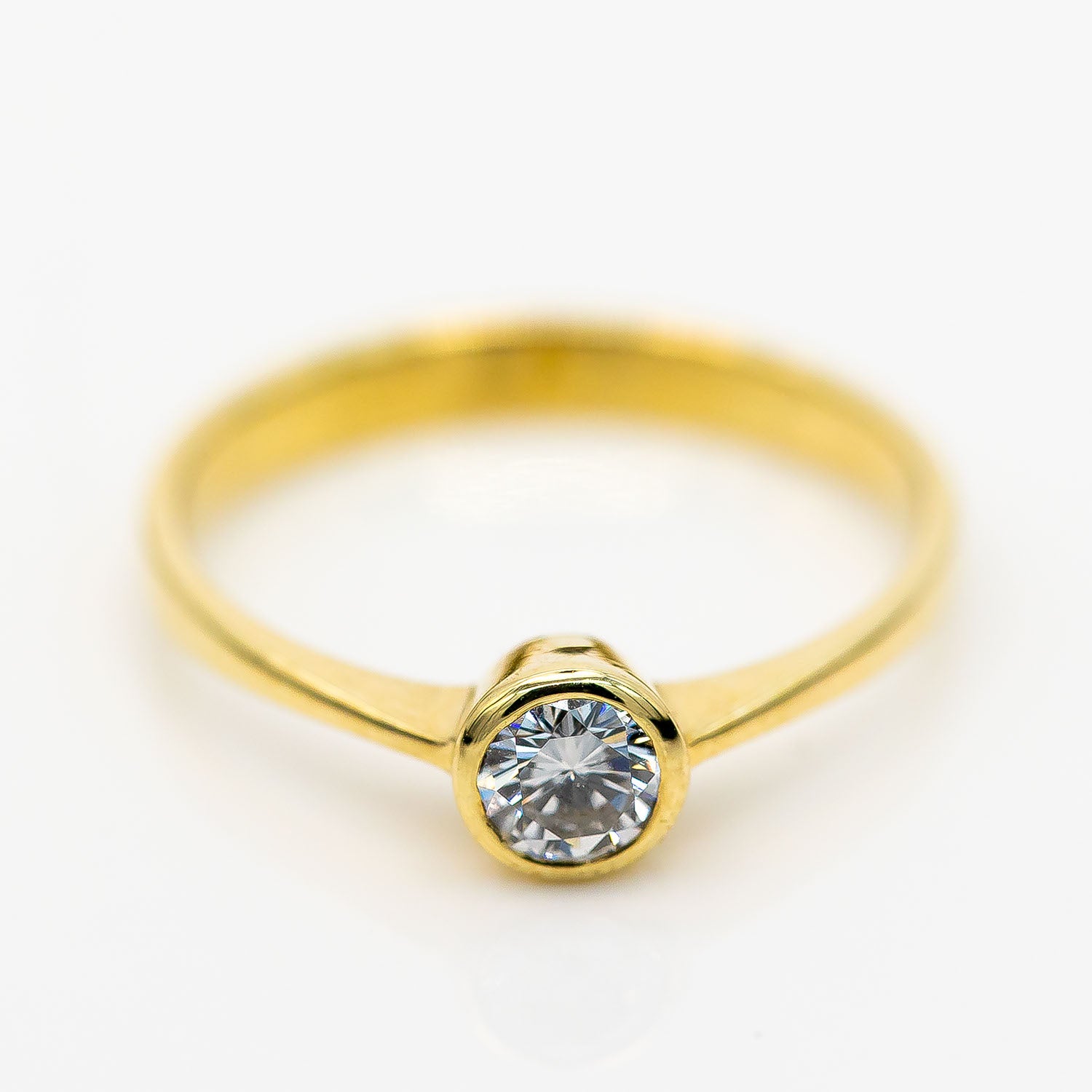 Ring 585/14K Gelbgold Diamant 0,25ct TW/VS Gr.55 - Wert 3.000€