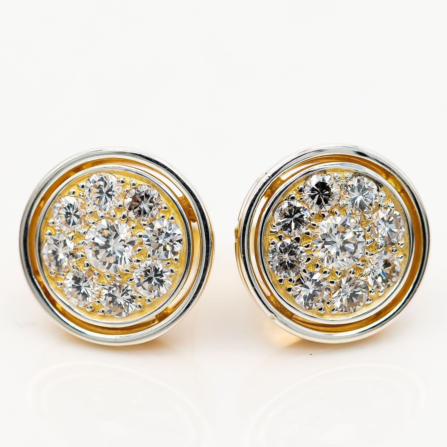 Ohrstecker 585/14K Gelbgold Diamant 1,0ct TW/VS - Wert 3.000€