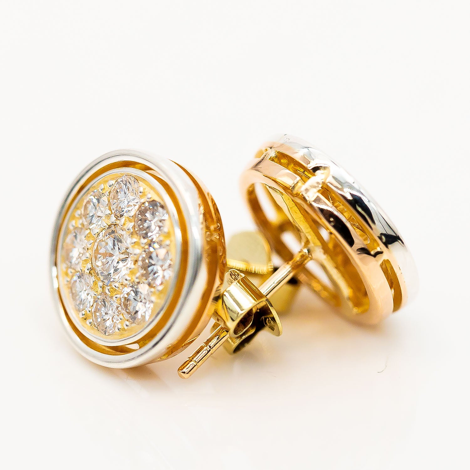 Ohrstecker 585/14K Gelbgold Diamant 1,0ct TW/VS - Wert 3.000€