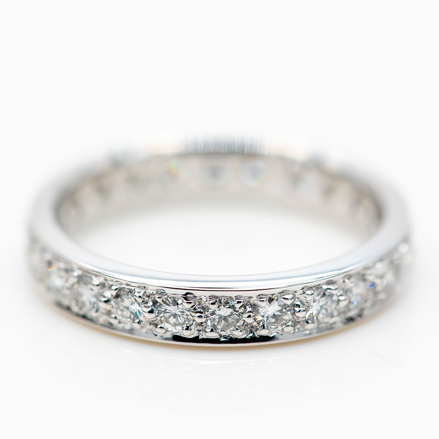 Memoire Ring 585/14K Weißgold Diamant 1,2ct H/SI-VS Gr.50 - Wert 3.000€