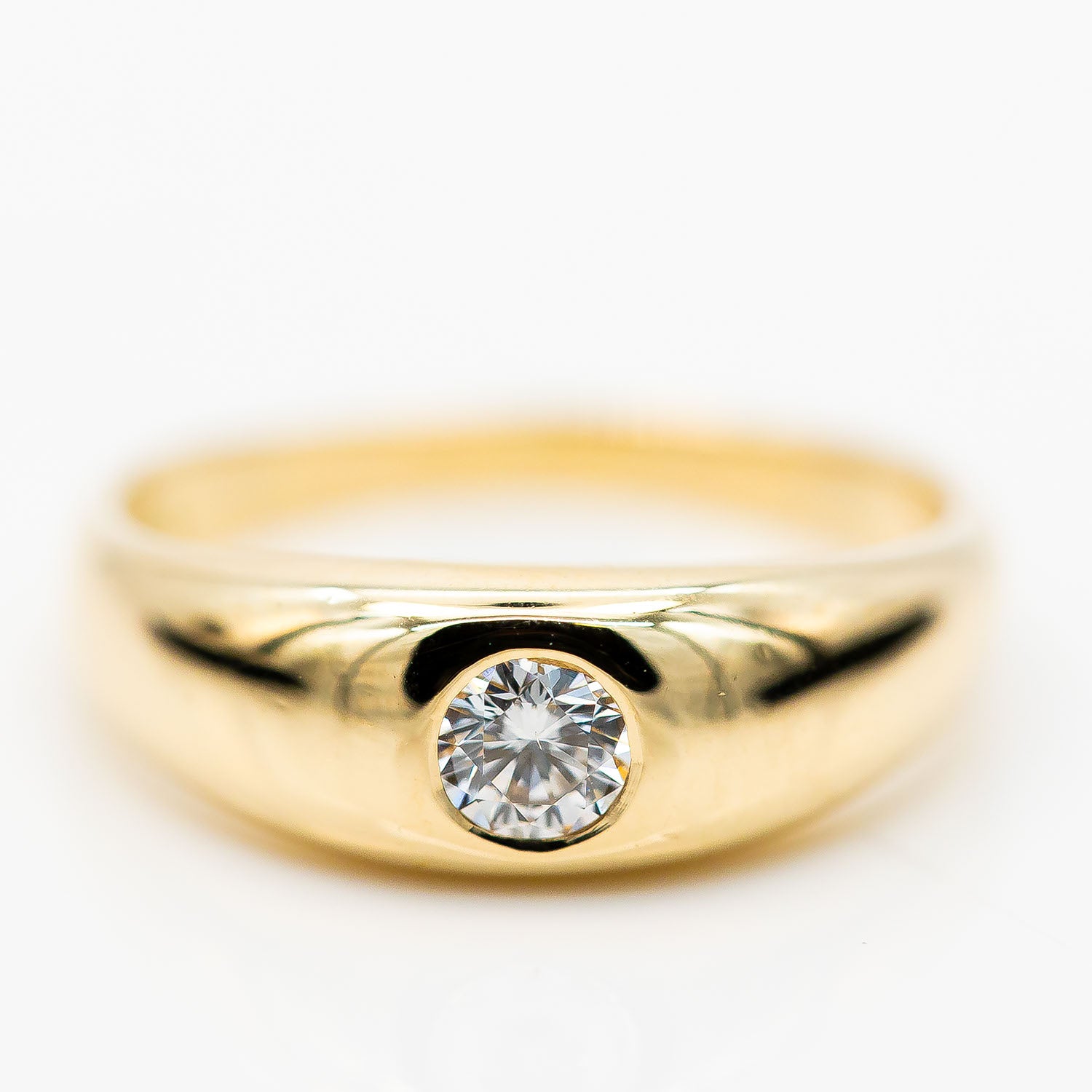 Ring 585/14K Gelbgold Diamant 0,24ct TW/VVS Gr.52 - Wert 3.400€