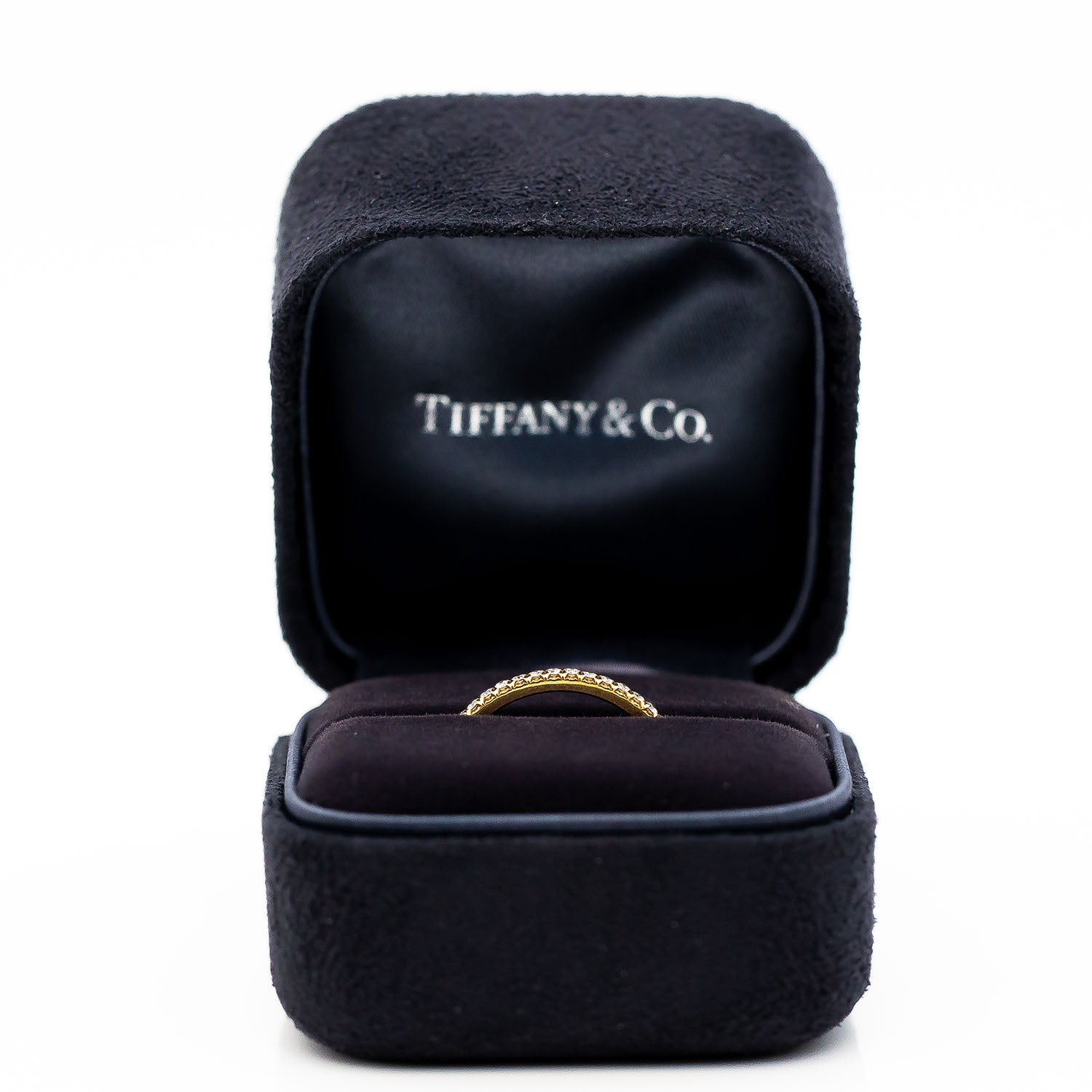 Tiffany & Co. Memoire Ring 18K Gelbgold Diamant 0,20ct TW/VS Gr.57