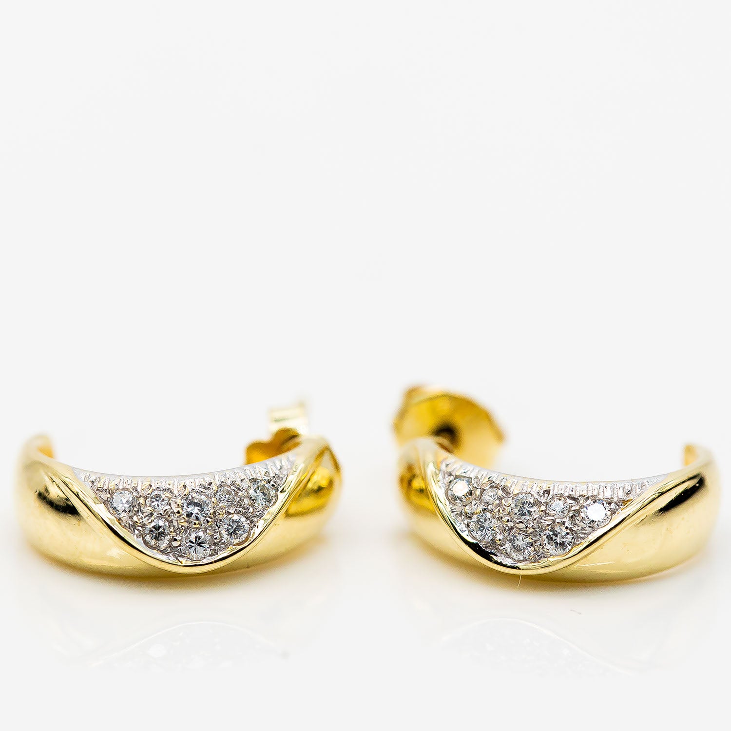 Ohrring 585/14K Gelbgold Diamant 0,32ct W/SI - Wert 1.600€