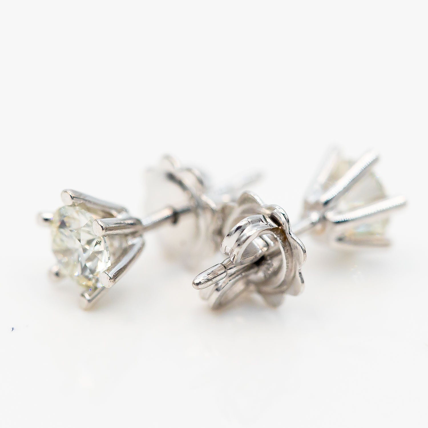 Ohrstecker 750/18K Weißgold Diamant 0,8ct TW/VS - Wert 8.000€