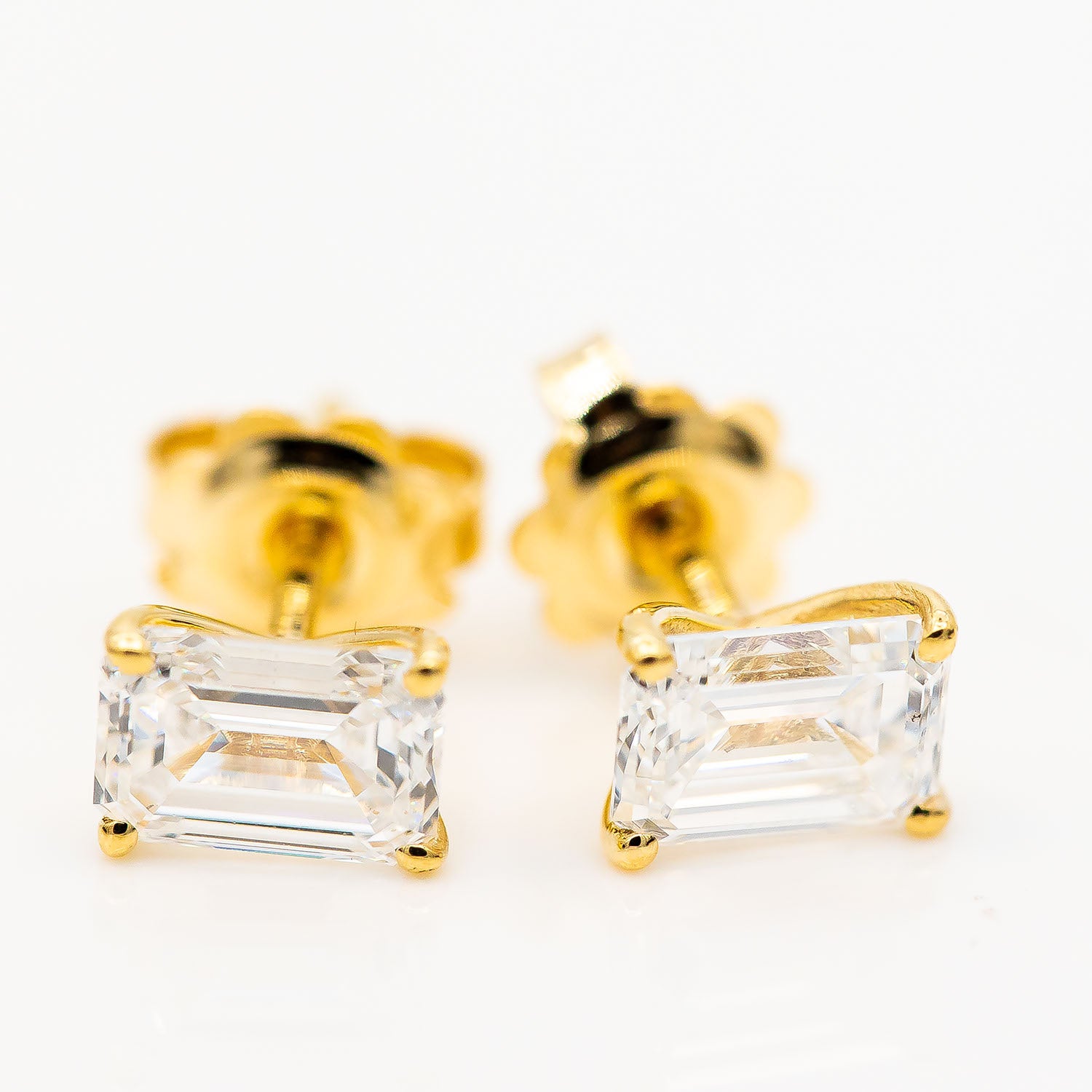 Ohrstecker 750/18K Gelbgold CVD Diamant 2,2ct D/VVS - Wert 8.000€