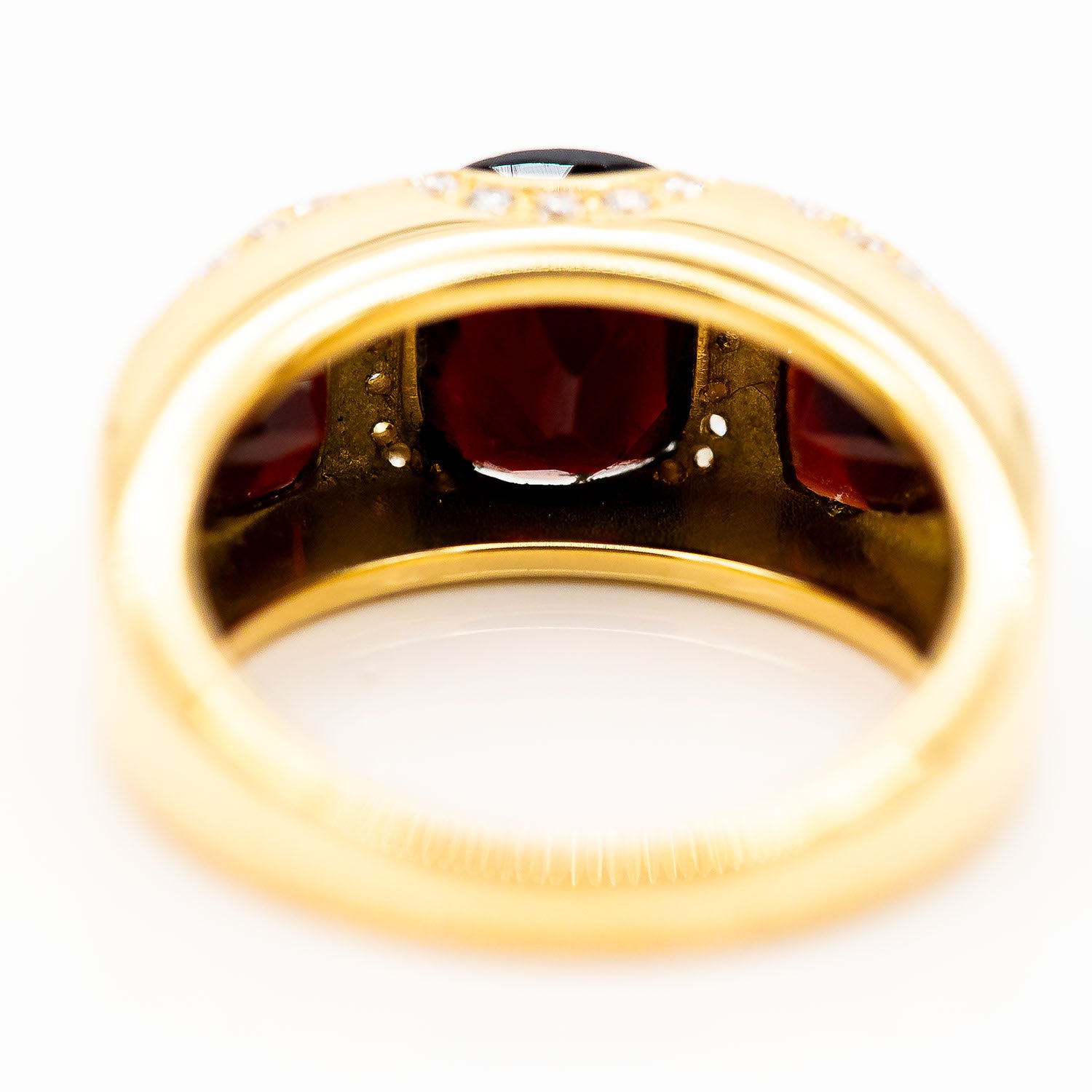 Ring 750/18K Gelbgold Granat Diamant 1,3ct TW/VS Gr.58 - Wert 6.000€