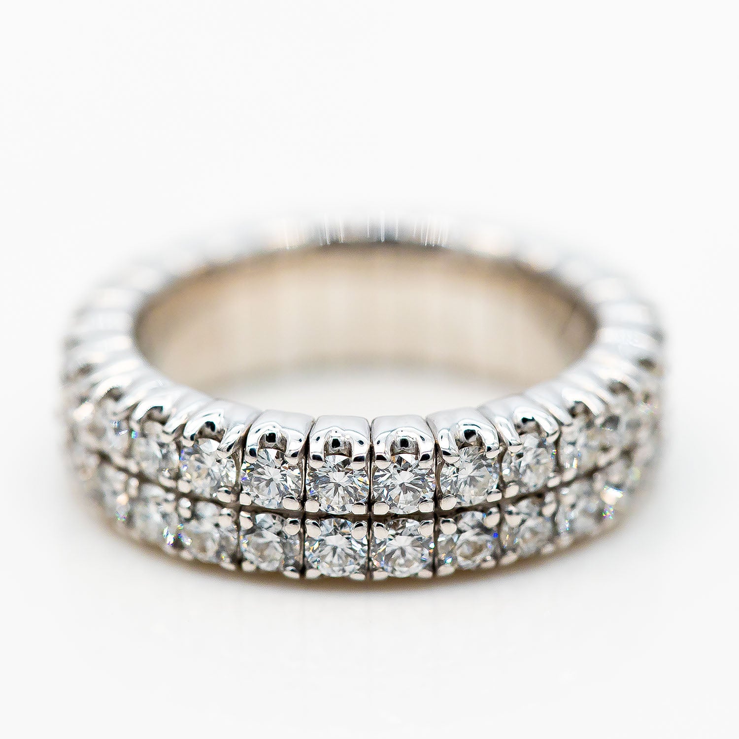 Memoire Ring 750/18K Weißgold Diamant 2,51ct TW/SI Gr.58 - Wert 9.000€