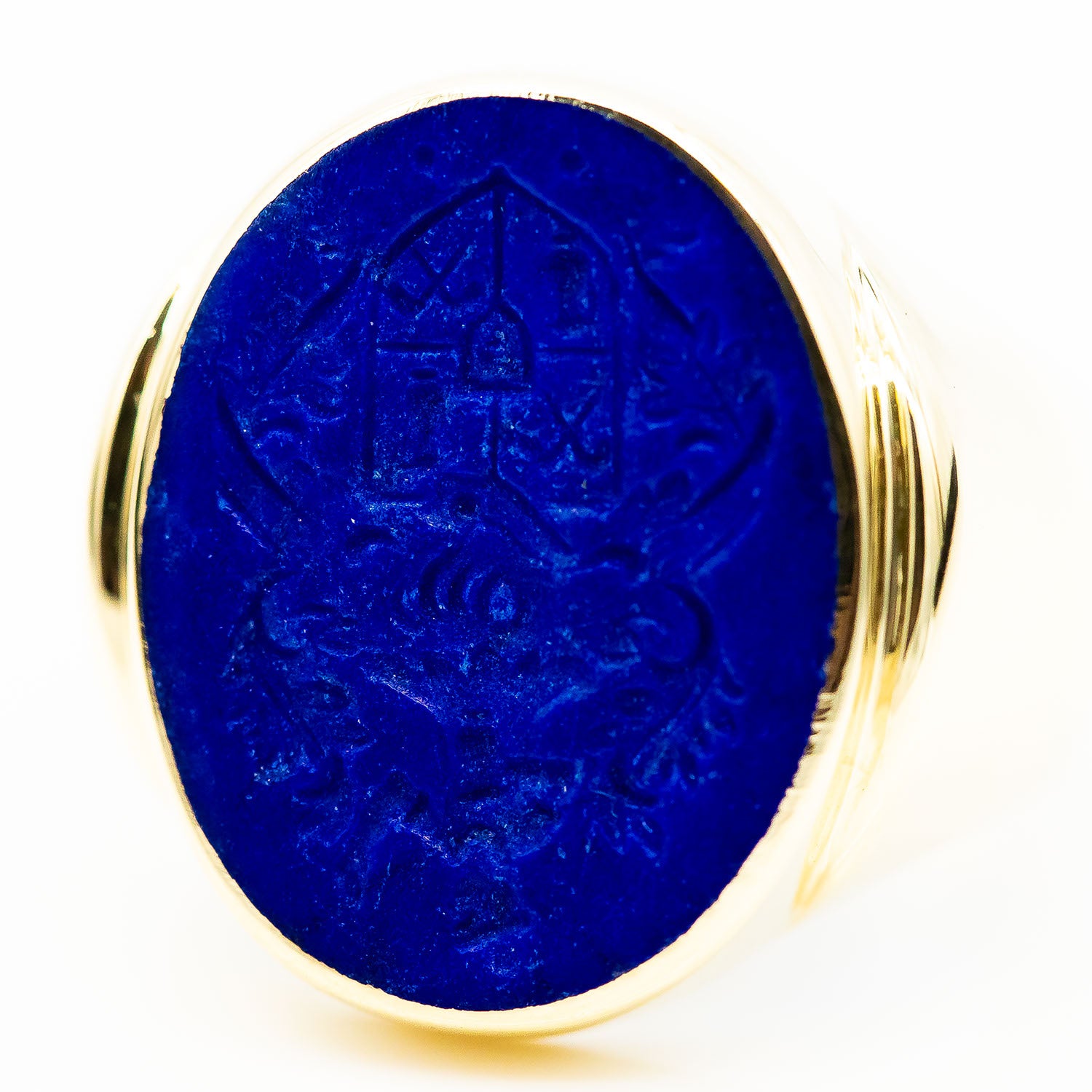 Ring 585/14K Gelbgold Lapis-Lazuli Gr.60 - Wert 3.400€