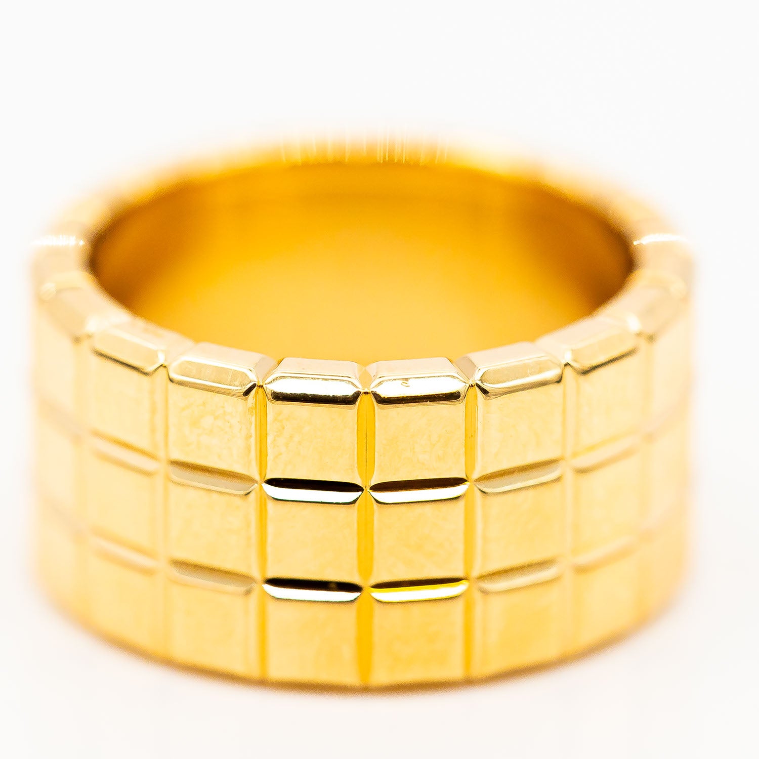 Chopard Ice Cube Ring 750/18K Gelbgold ohne Besatz Gr.57