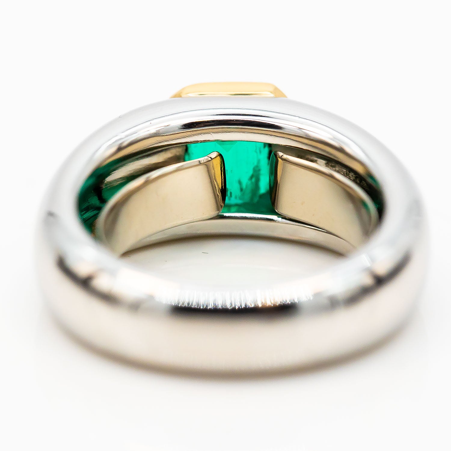 Gübelin Ring 18K Gelbgold Weißgold Emerald 2,17ct Gr.58 - Wert 20.000€