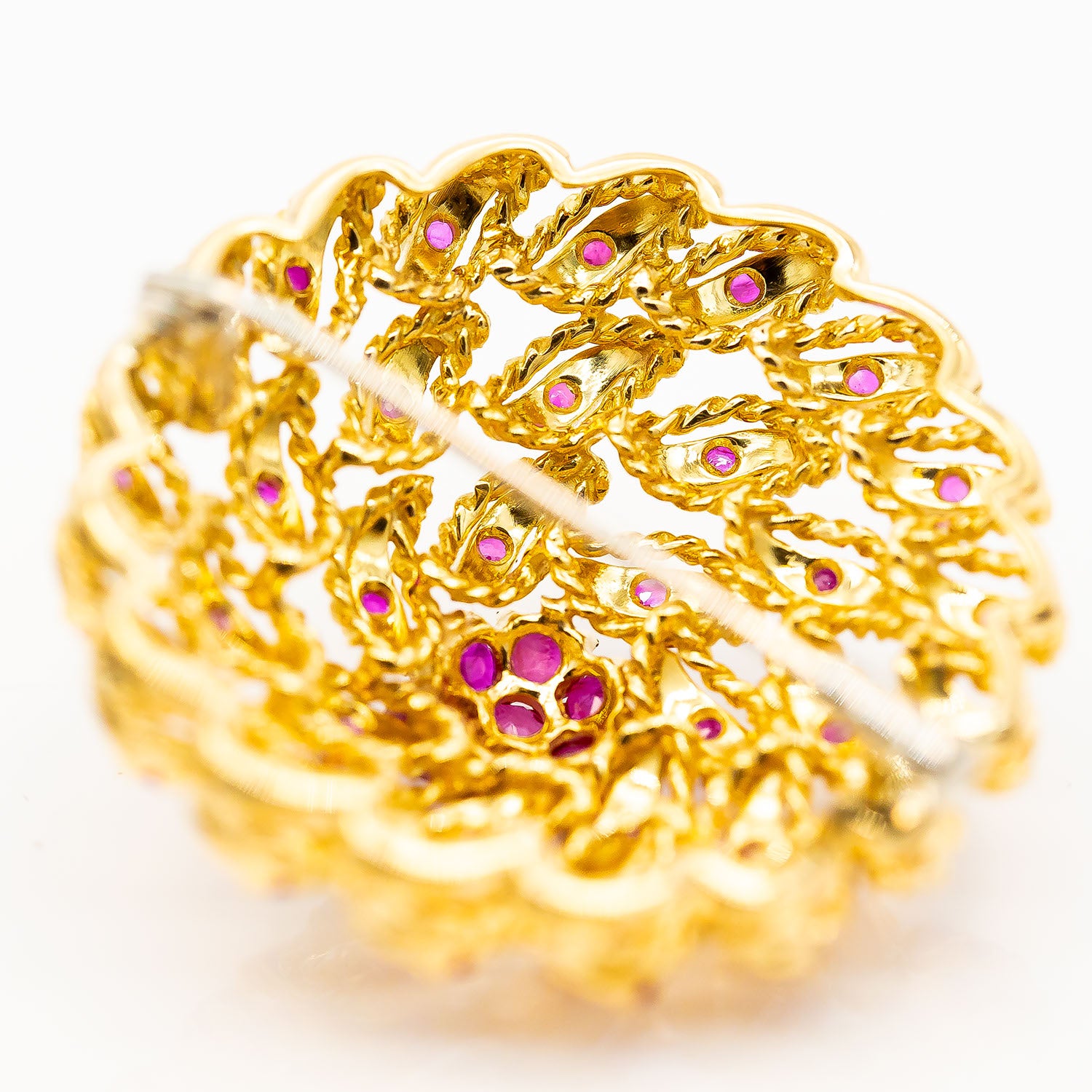 Brosche Nadel 750/18K Gelbgold Rubin 3,0ct - Wert 8.000€