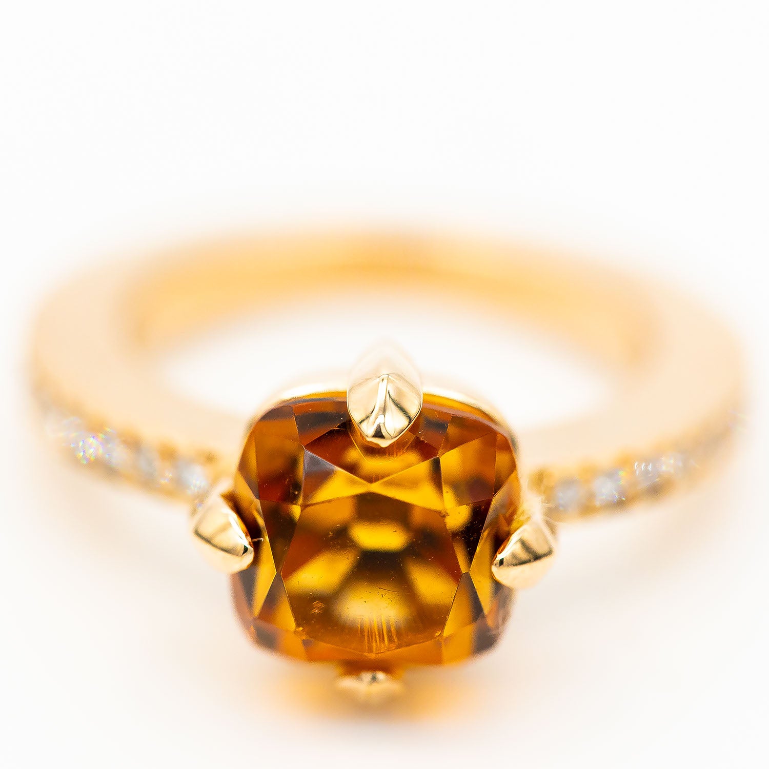 Ring 750/18K Roségold Citrin Diamant 0,32ct TW/VS Gr.52 - Wert 5.000€