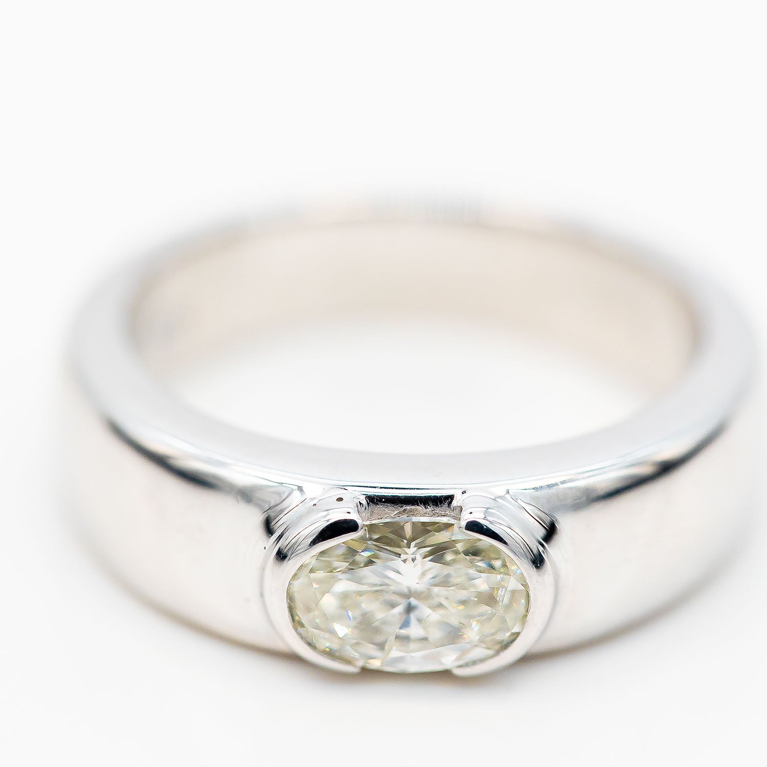 Ring 750/18K Weißgold Diamant 1,0ct J/SI Gr.61 - Wert 12.000€