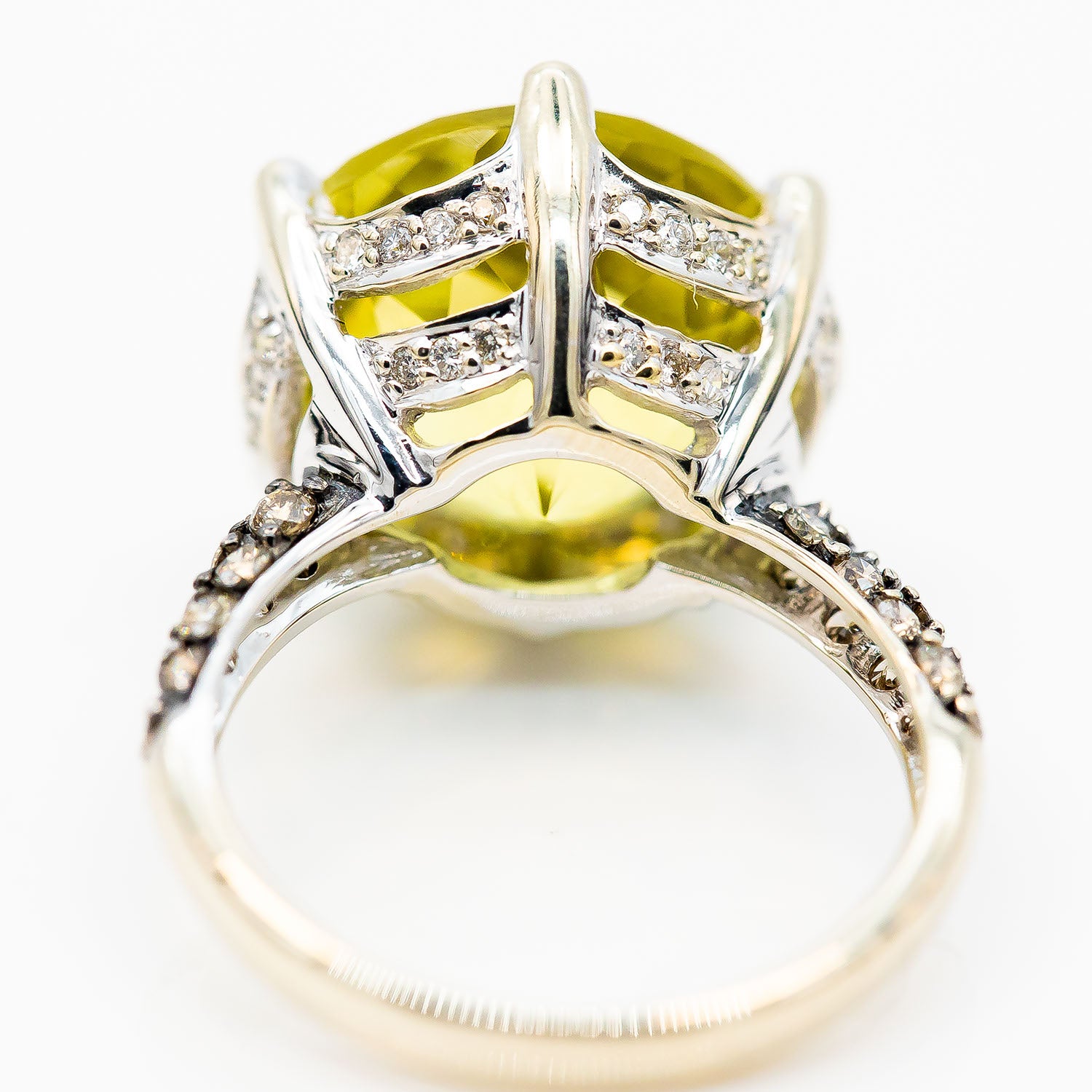 Ring 585/14K Weißgold Bergkristall 8,0ct Diamant 1,0ct TW/VS Gr.55 - Wert 4.000€