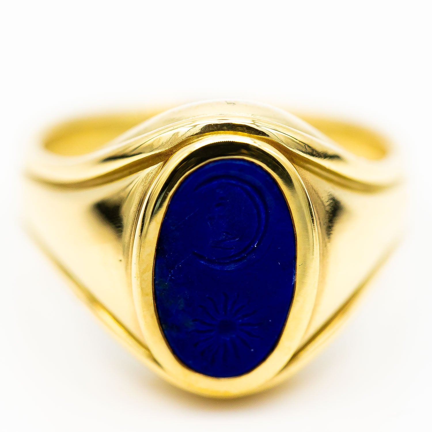 Kieselstein Ring 750/18K Gelbgold Lapis-Lazuli Gr.55 - Wert 4.000€