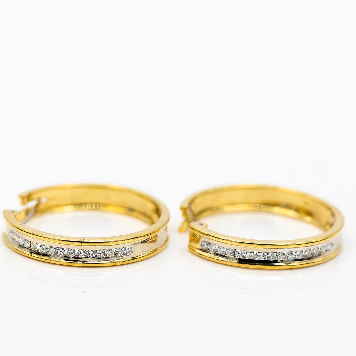 Creolen 750/18K Gelbgold Diamant 1,0ct TW/VS - Wert 8.000€