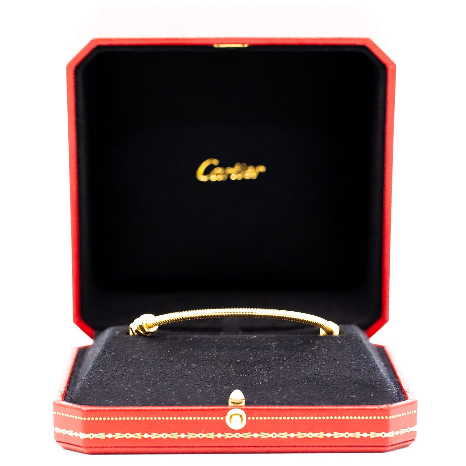 Ecrou de Cartier Armreif 750/18K Gelbgold ohne Besatz Gr.19 Full Set